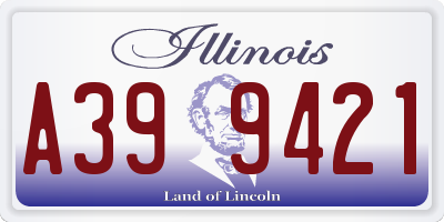 IL license plate A399421