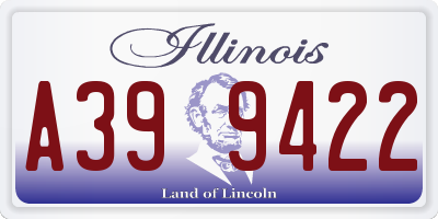 IL license plate A399422