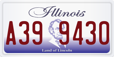 IL license plate A399430
