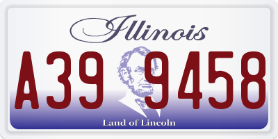 IL license plate A399458