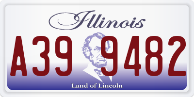 IL license plate A399482