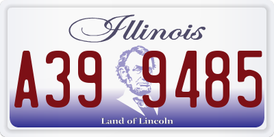 IL license plate A399485