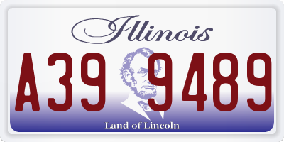IL license plate A399489
