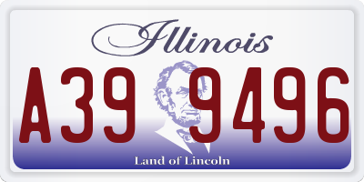 IL license plate A399496