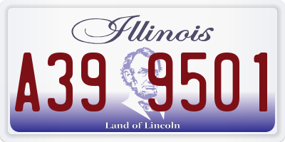 IL license plate A399501