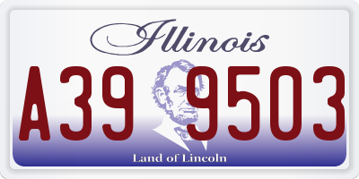 IL license plate A399503