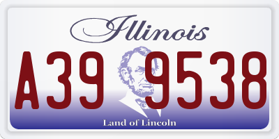 IL license plate A399538