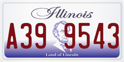 IL license plate A399543