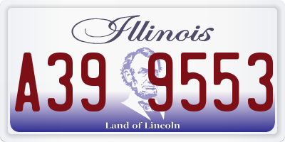 IL license plate A399553