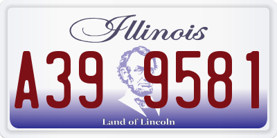 IL license plate A399581