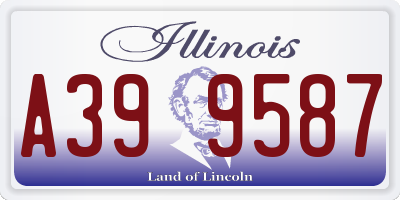 IL license plate A399587