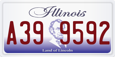 IL license plate A399592