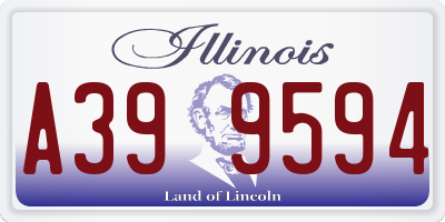 IL license plate A399594