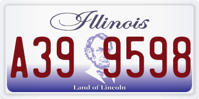 IL license plate A399598