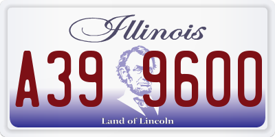 IL license plate A399600