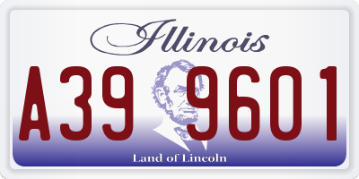 IL license plate A399601