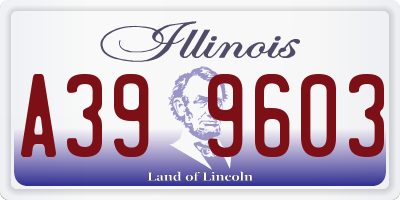 IL license plate A399603