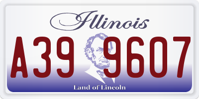 IL license plate A399607