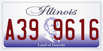 IL license plate A399616