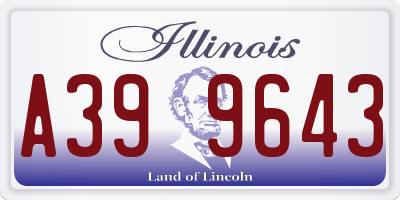 IL license plate A399643