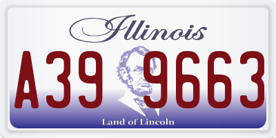 IL license plate A399663