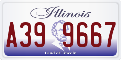 IL license plate A399667