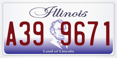 IL license plate A399671