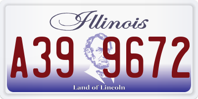 IL license plate A399672
