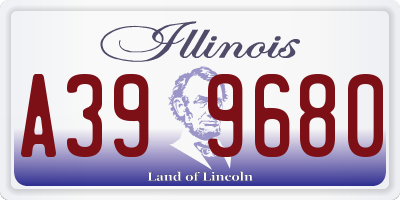 IL license plate A399680