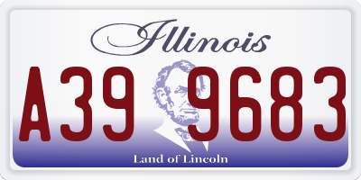 IL license plate A399683