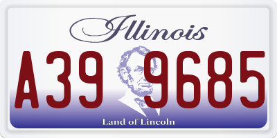 IL license plate A399685