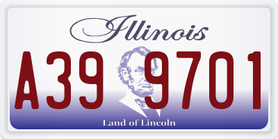 IL license plate A399701