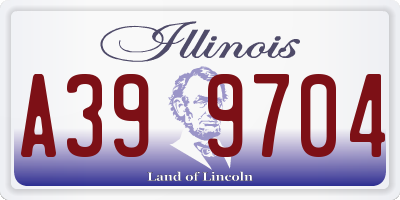 IL license plate A399704