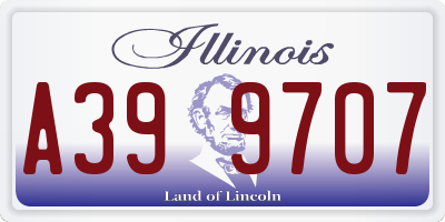 IL license plate A399707