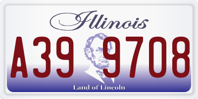 IL license plate A399708