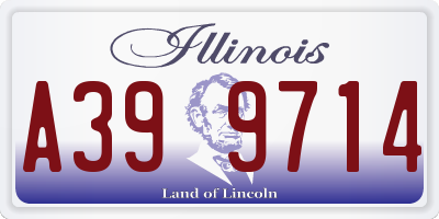 IL license plate A399714