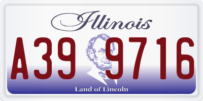 IL license plate A399716