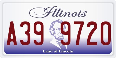 IL license plate A399720