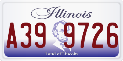 IL license plate A399726