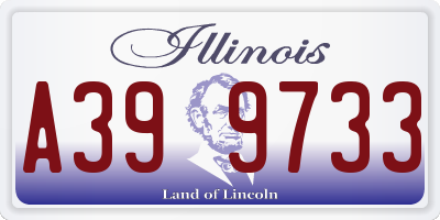 IL license plate A399733