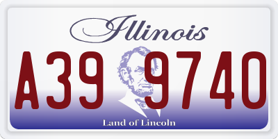 IL license plate A399740