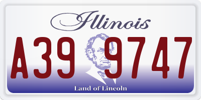 IL license plate A399747