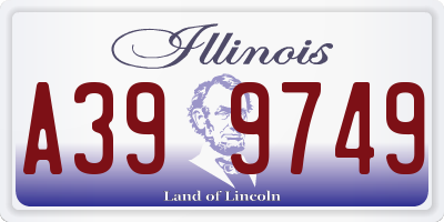 IL license plate A399749