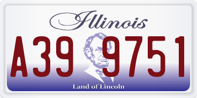 IL license plate A399751