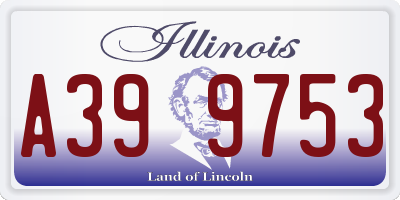 IL license plate A399753