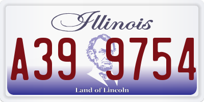 IL license plate A399754
