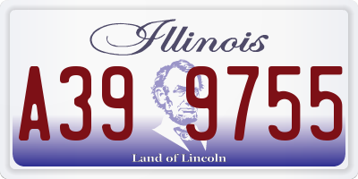 IL license plate A399755