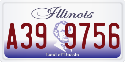 IL license plate A399756