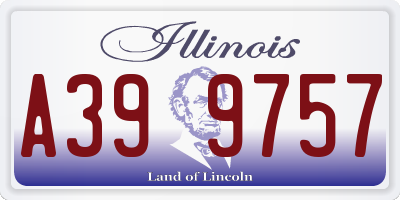 IL license plate A399757