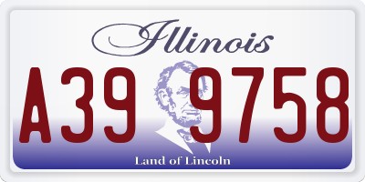 IL license plate A399758